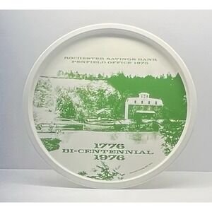 Banks - Rochester Savings Bank Penfield Office 1976 Round Tin Metal Tray